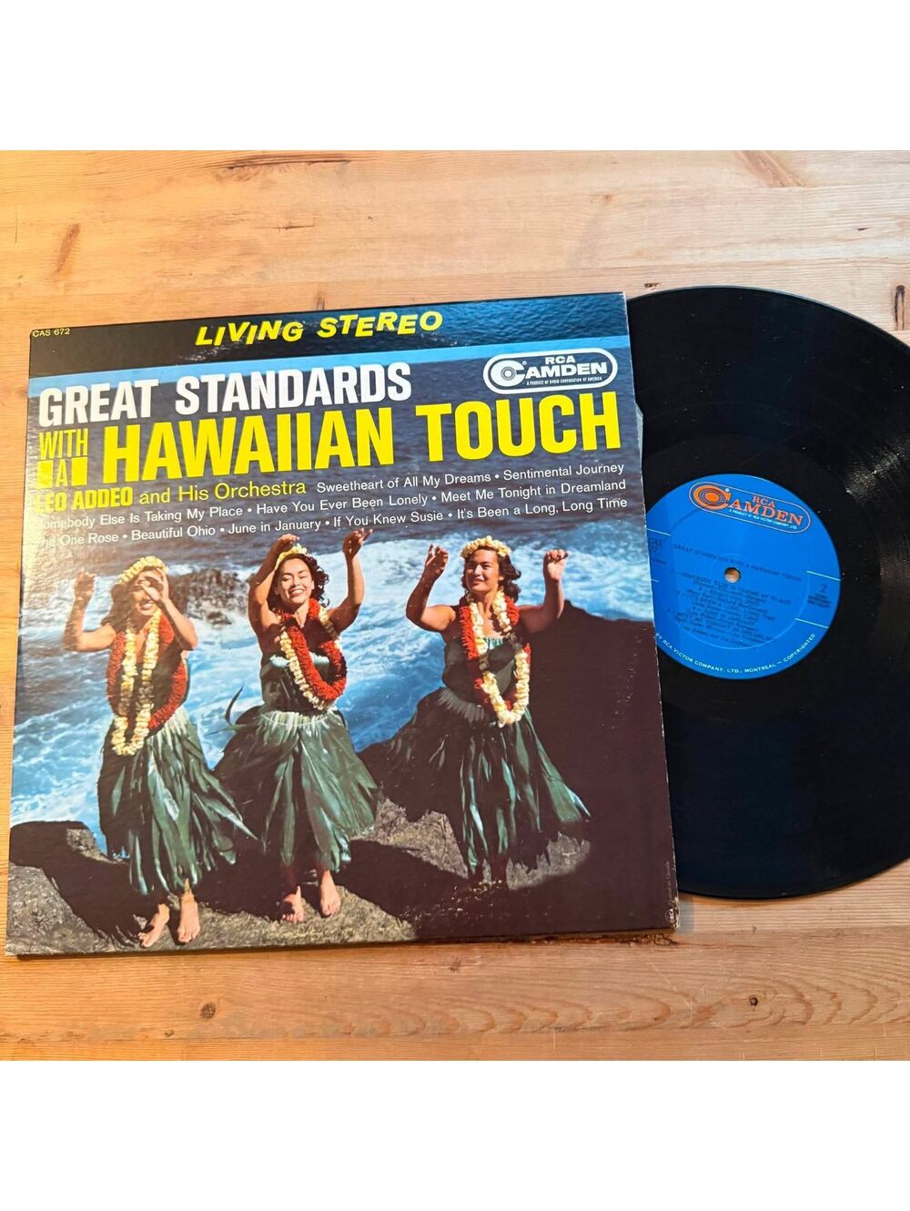 Leo Addeo and his Orchestra-Great Standards with a Hawaiian Touch 33rpm VG+ VR24
